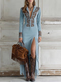 CAROLE™|WESTERN MAXI DRESS