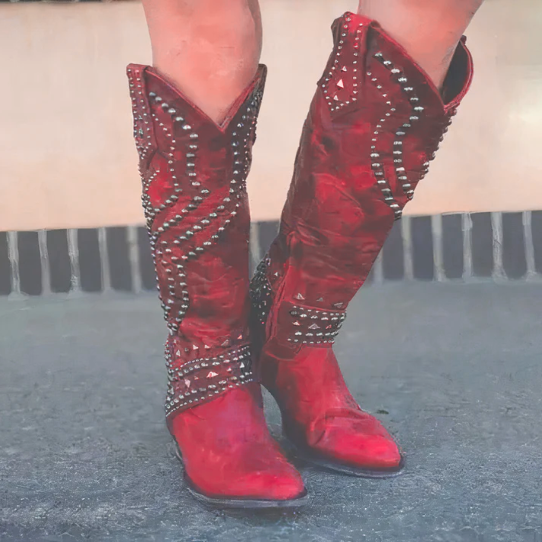HEATHER™|WESTERN KNEE BOOTS