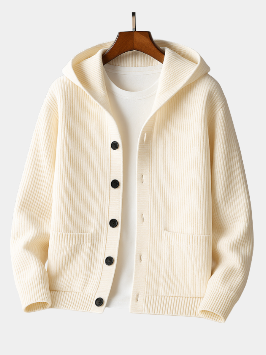 QUILL™|ELEGANT HOODED CARDIGAN