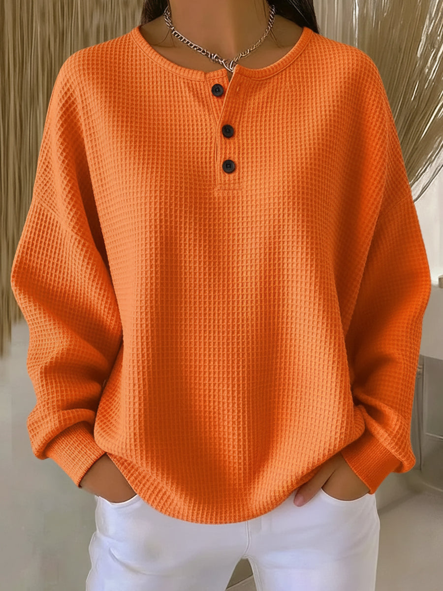 VENICE™|COZY HENLEY SWEATSHIRT