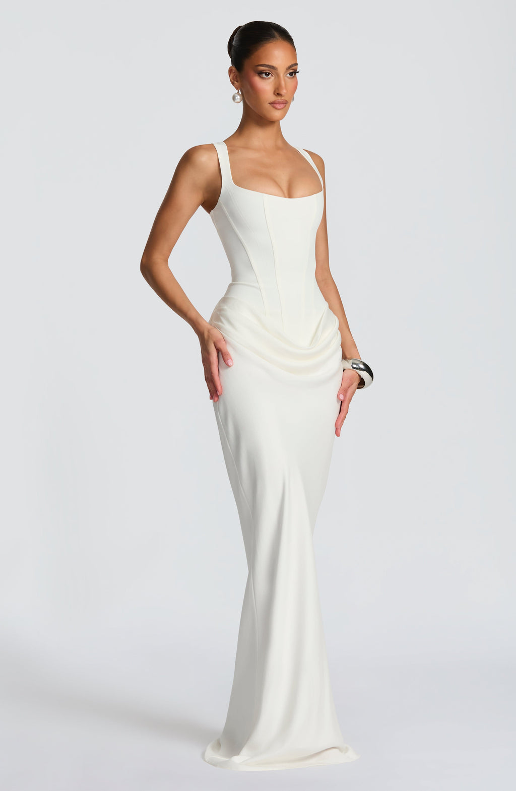 CELESTE™|SQUARE NECK MAXI DRESS