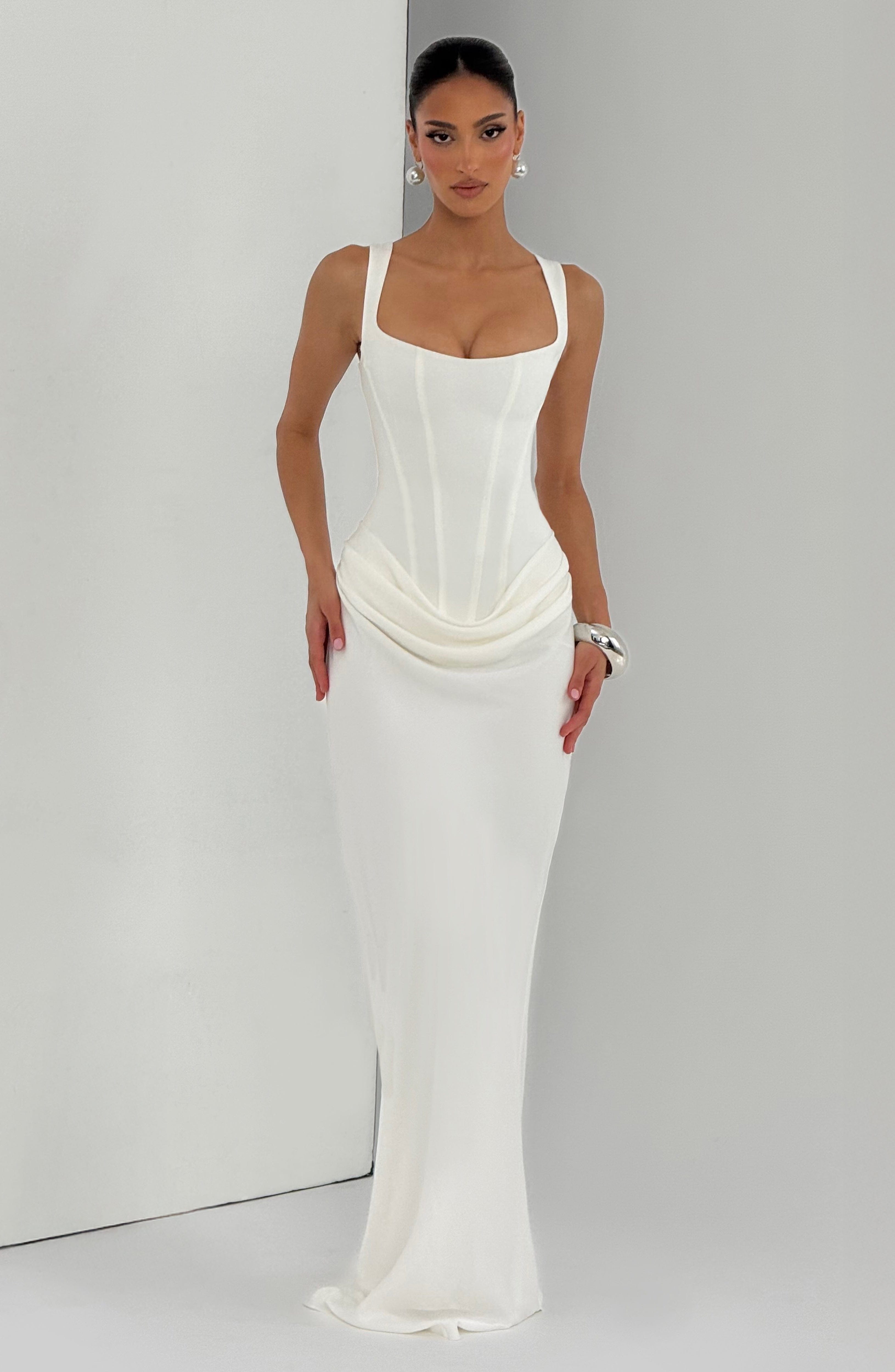 CELESTE™|SQUARE NECK MAXI DRESS