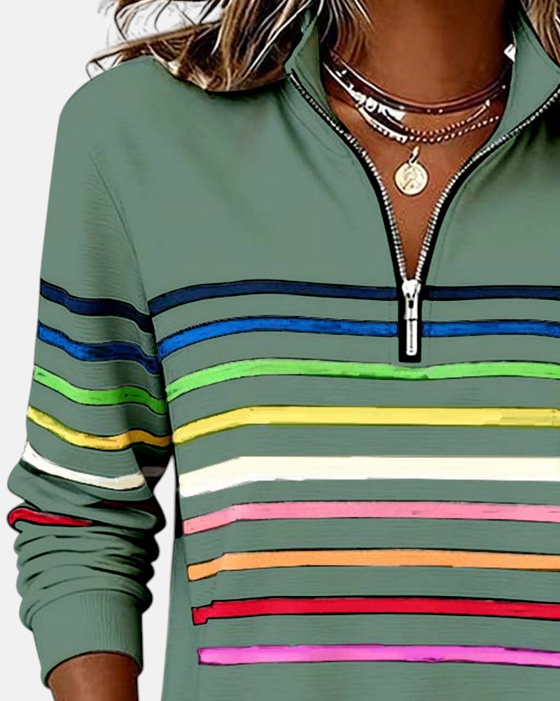 LUNARA™|COLOR ZIP SWEATSHIRT