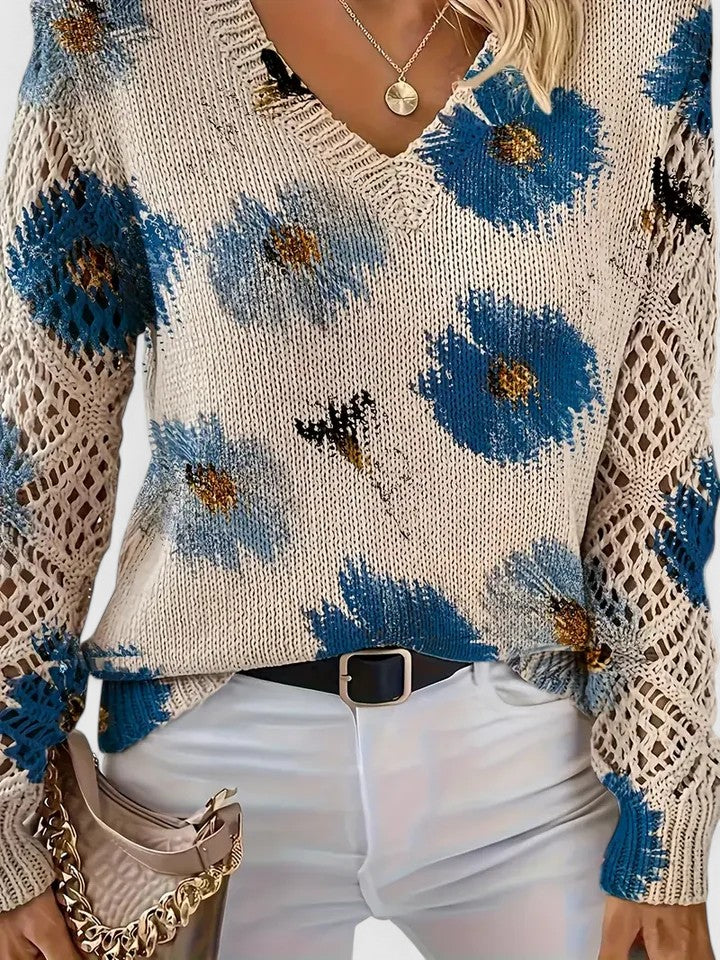 ELISE™|FLORAL SWEATER