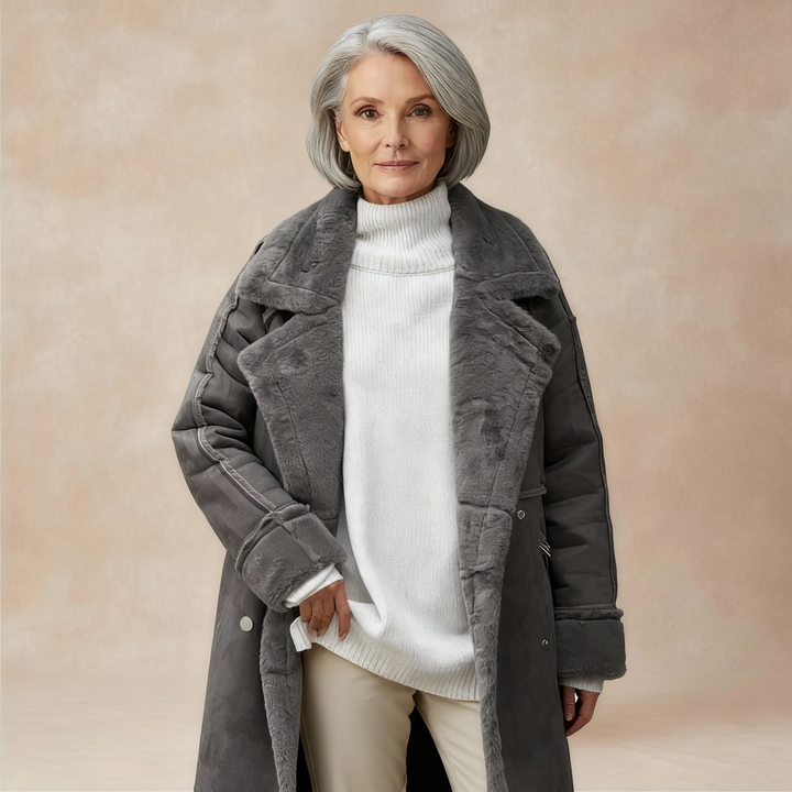 ELMSWORTH™|WARM TEDDY TRENCH COAT