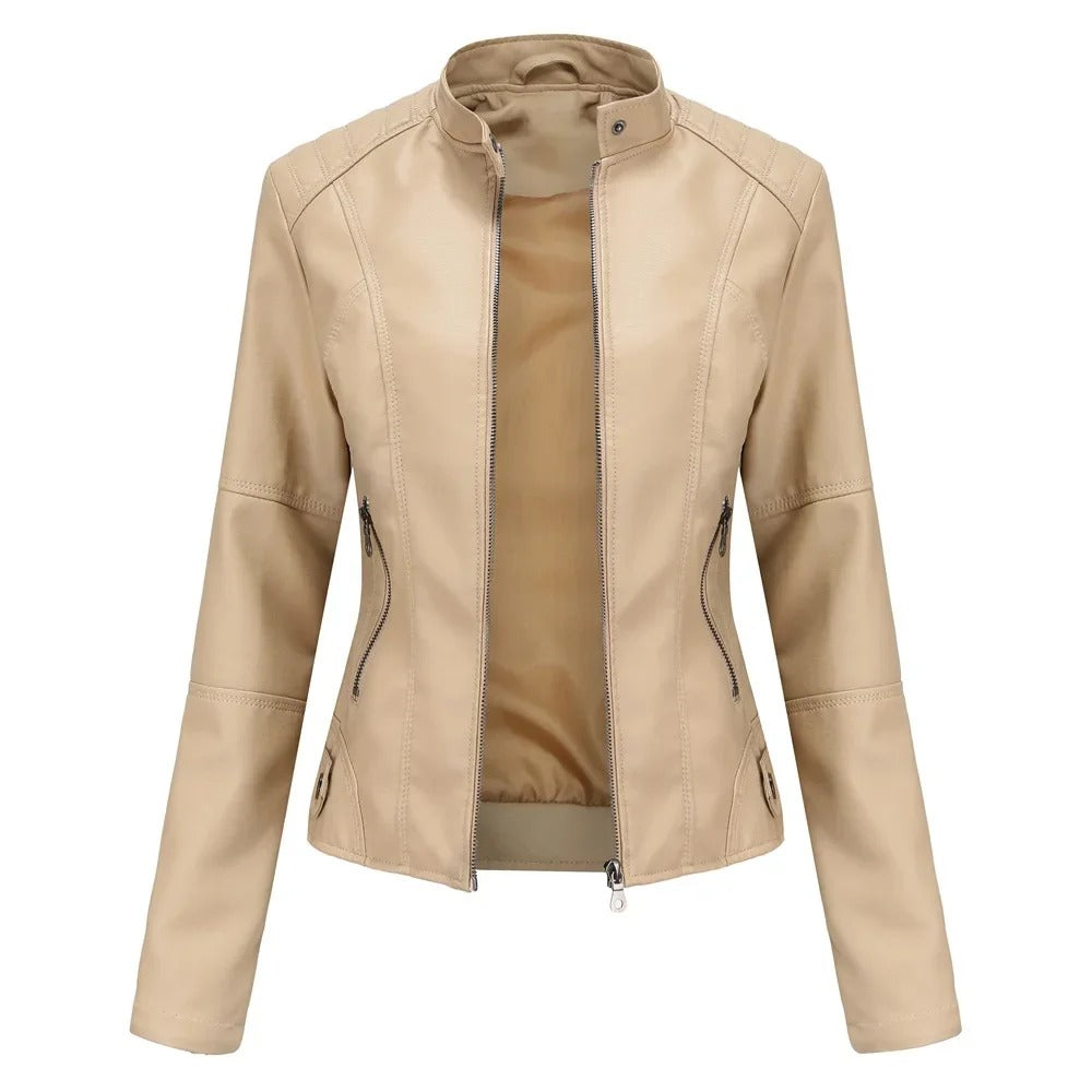 MIA™|Giacca in pelle elegante e alla moda