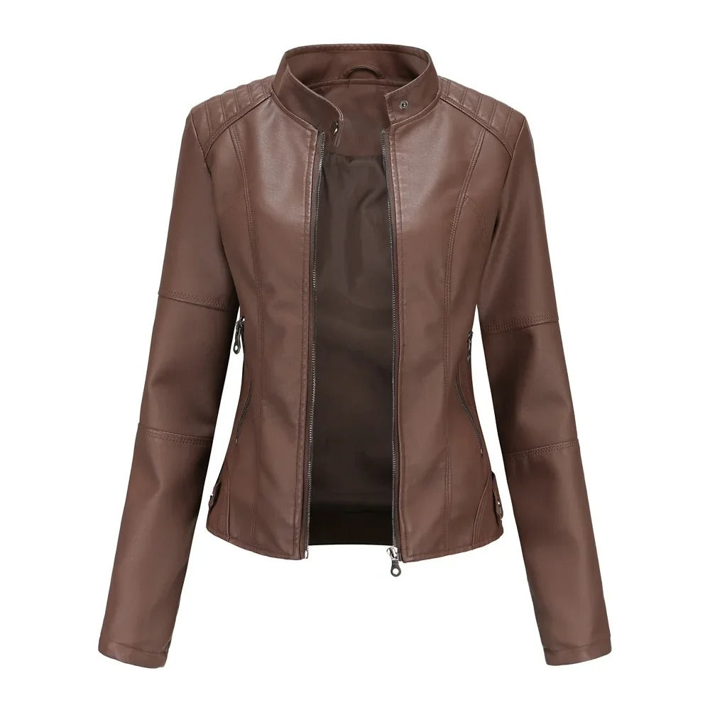 MIA™|Giacca in pelle elegante e alla moda