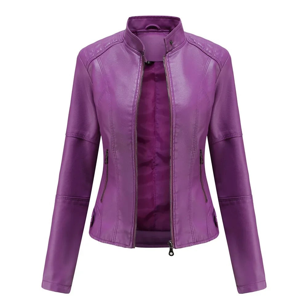 MIA™|Giacca in pelle elegante e alla moda