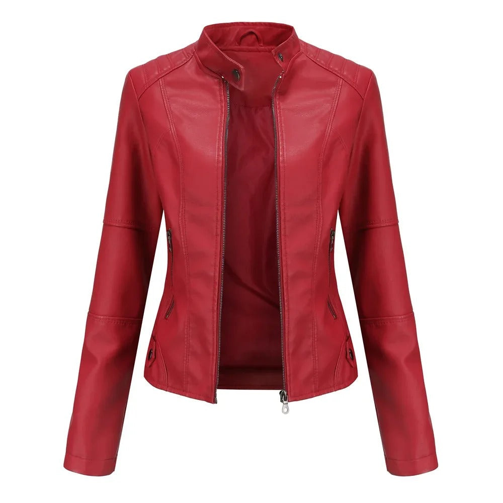 MIA™|Giacca in pelle elegante e alla moda
