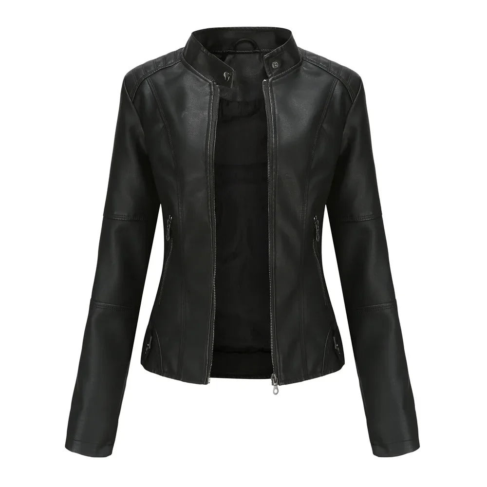 MIA™|Giacca in pelle elegante e alla moda