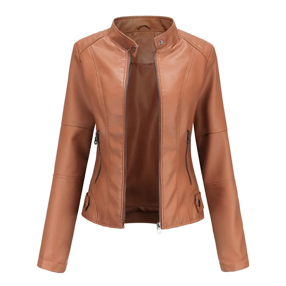MIA™|Giacca in pelle elegante e alla moda