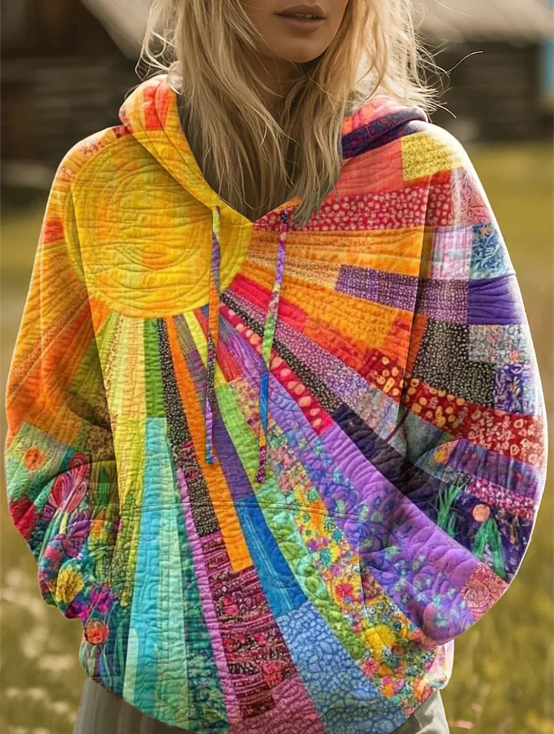 DORRIS™|BOHO PATCHWORK HOODIE
