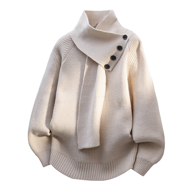 STELLA™ | SCARF NECK SWEATER