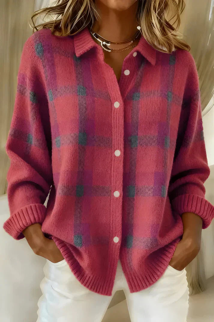 DENISE™|ELEGANT PINK PATCH TOP
